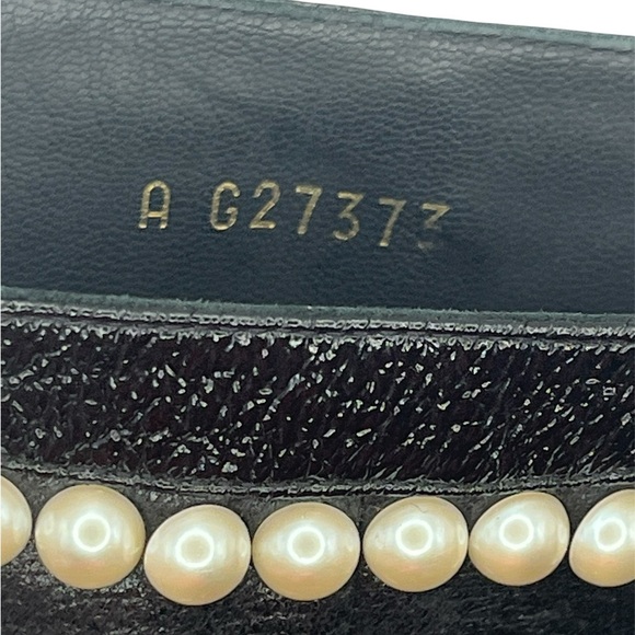 CHANEL Pearl Ankle Boots Black Leather EU 38 US 8 - Picture 7 of 16